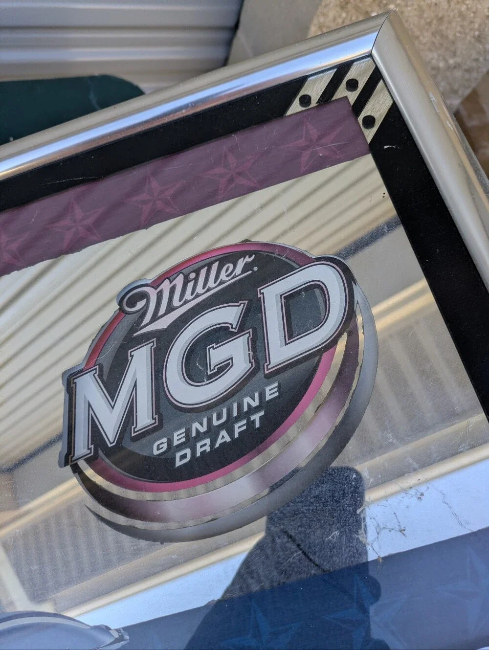Harley Davidson 100th Anniversary Bar Mirror Miller Lite MGD High Life Beer 2003